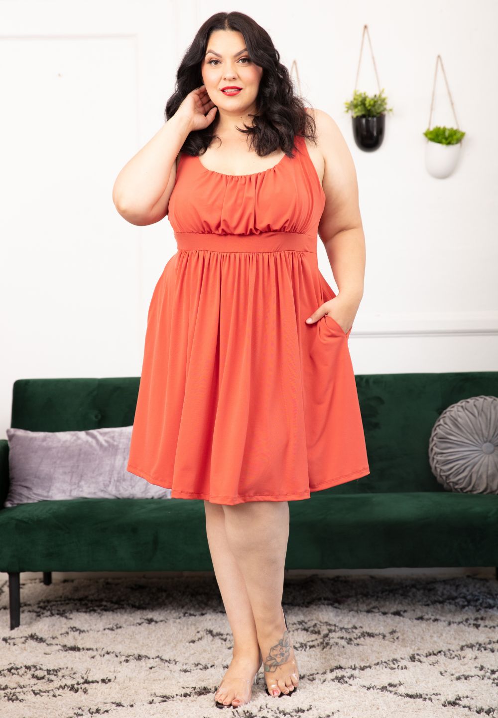 open lace back dress Plus Size Dress | Essential Tank Dress