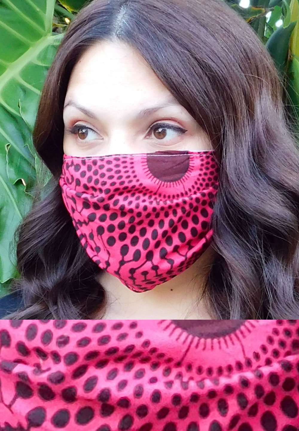 Hot Pink Dots Mask