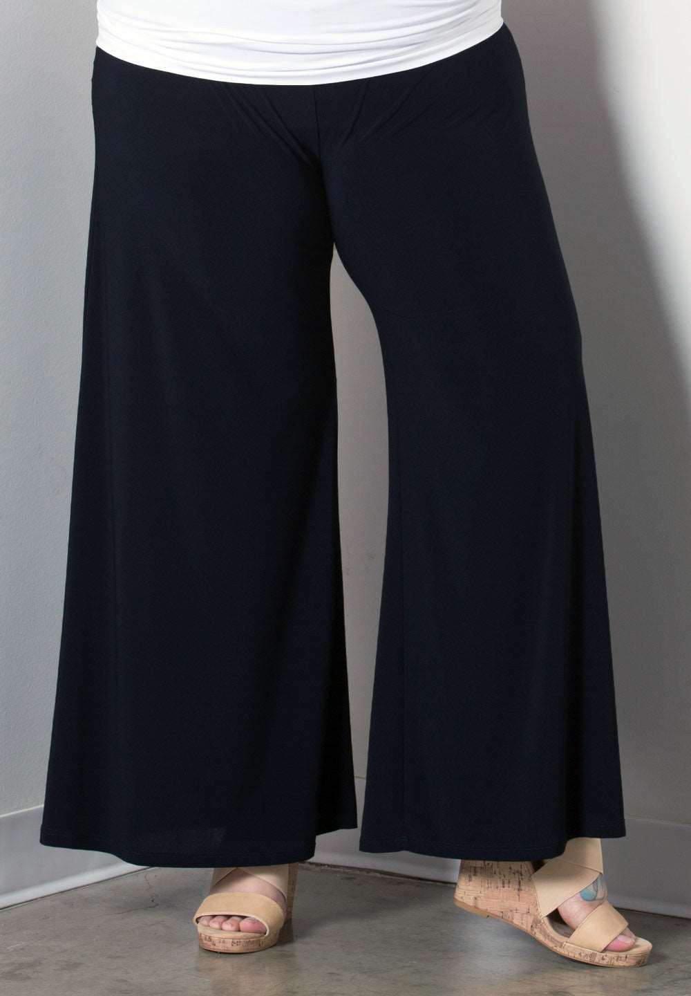 Super Stretchable Plus Size Bottoms | Perfect Palazzo Pants in Black ...