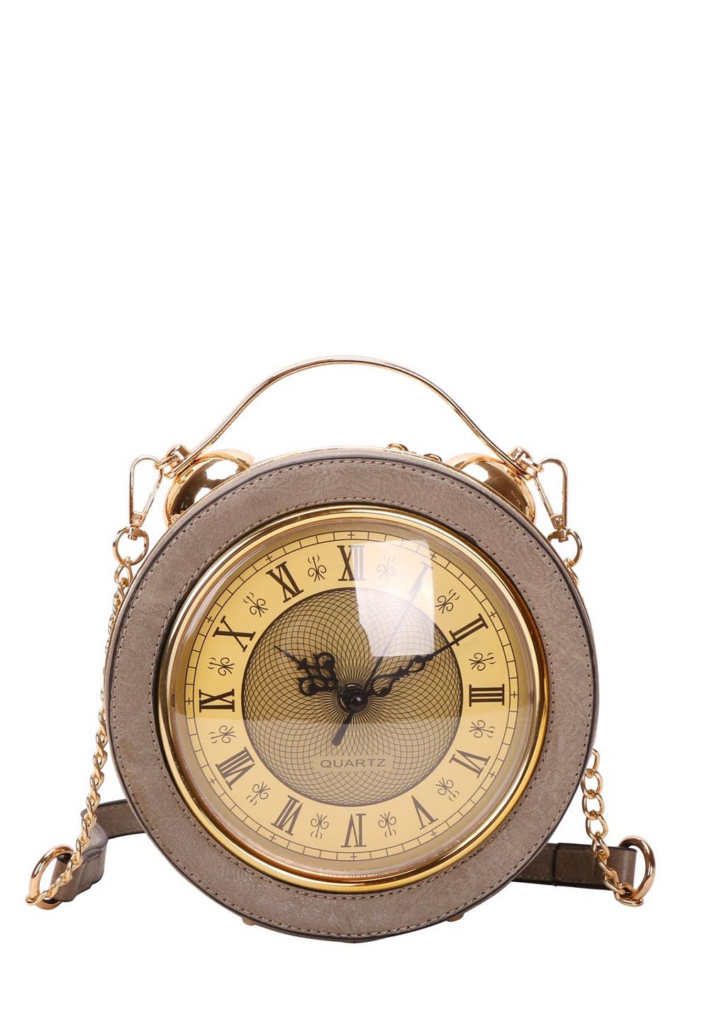 Vintage Real Working Clock Shoulder Bag