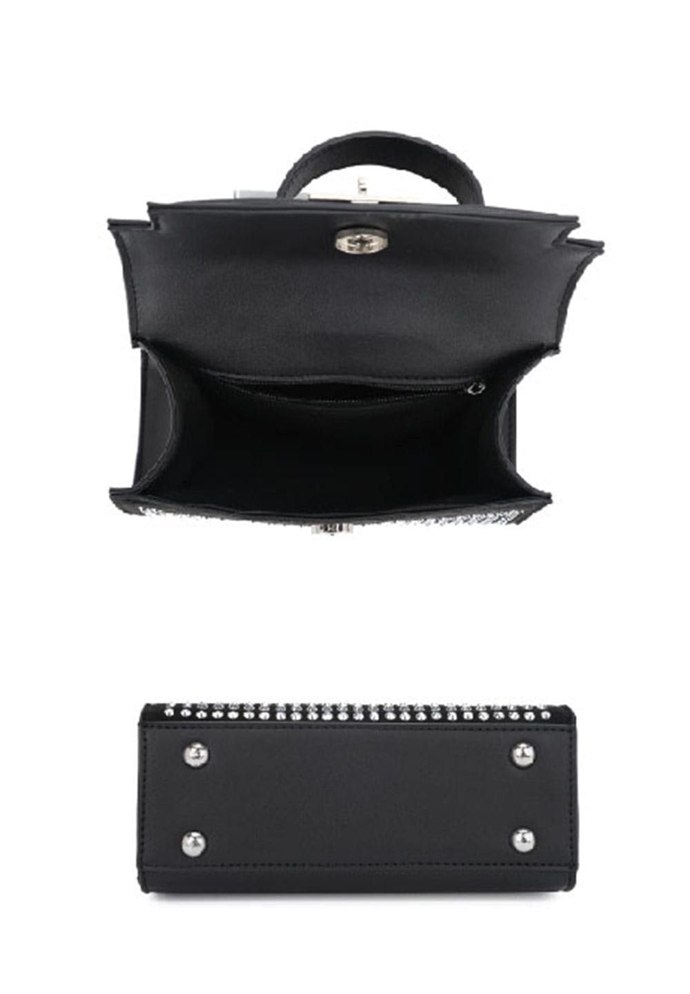 Rhinestone Handbag Black