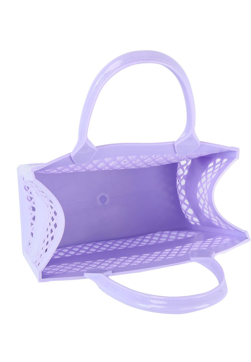 Lavender Laser Cut Jelly Tote Handbag