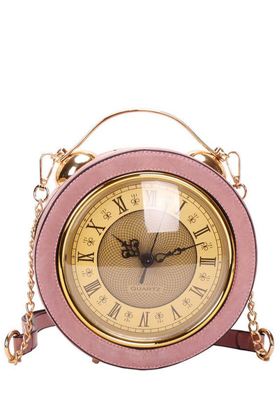 Vintage Real Working Clock Shoulder Bag
