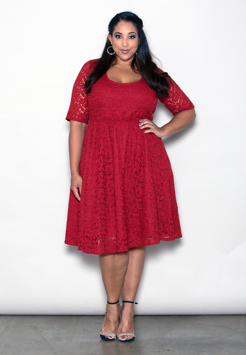 white and red lace prom dress Two Piece Burgundy Long Prom Dress with White Lace Top – FancyVestido main image 0