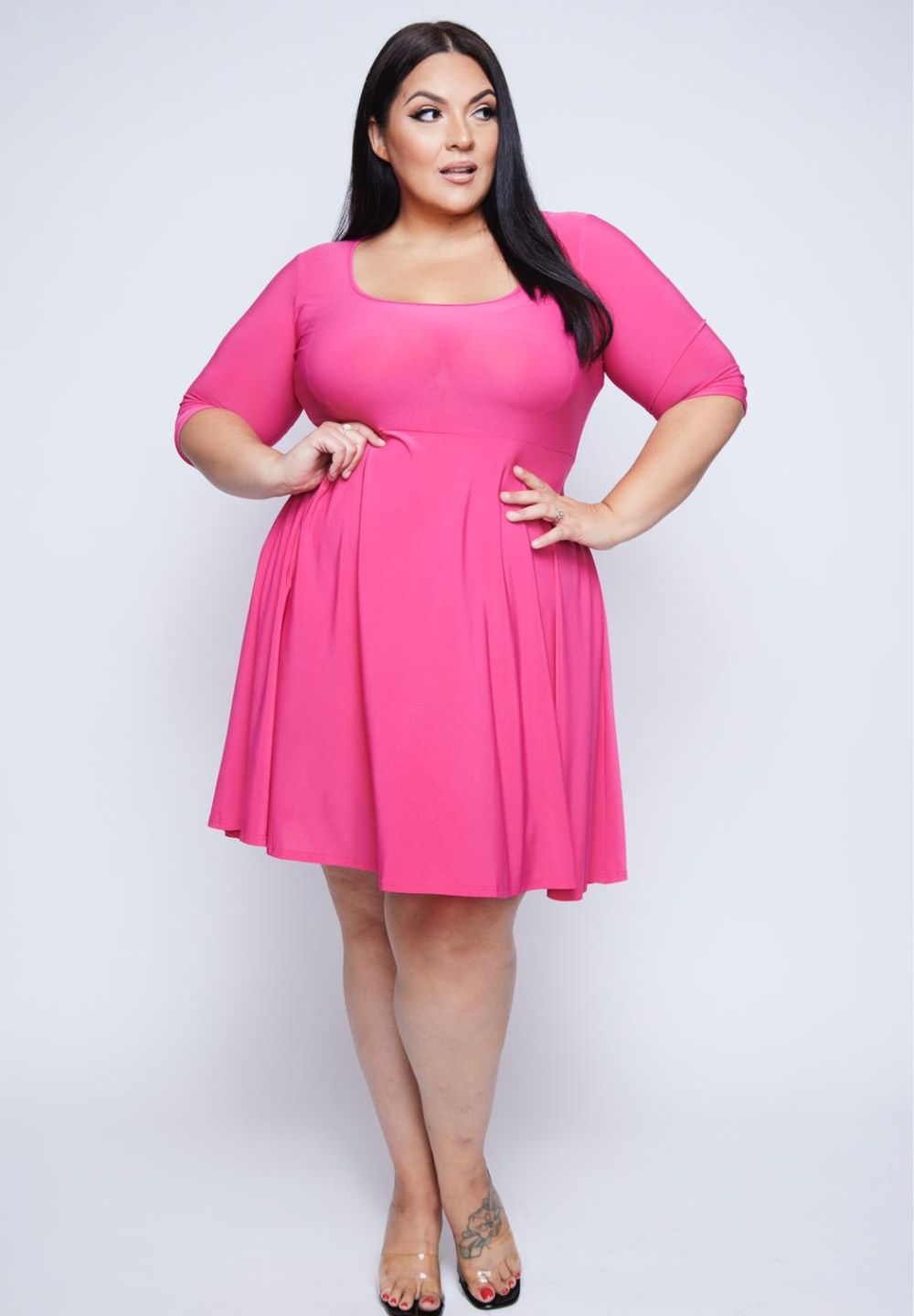 Hot Pink Plus Size Dress | Pink Plus Size Outfits