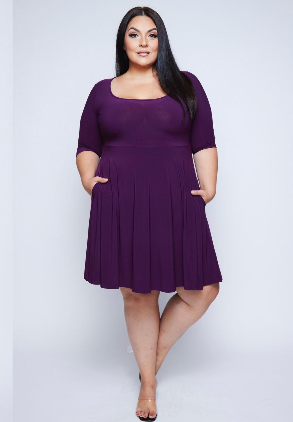 plus size purple skater dress Sparkle Lilac Holographic Dress, Plus Size Rave Dress, Pastel Kawaii Style, Festival Wear
