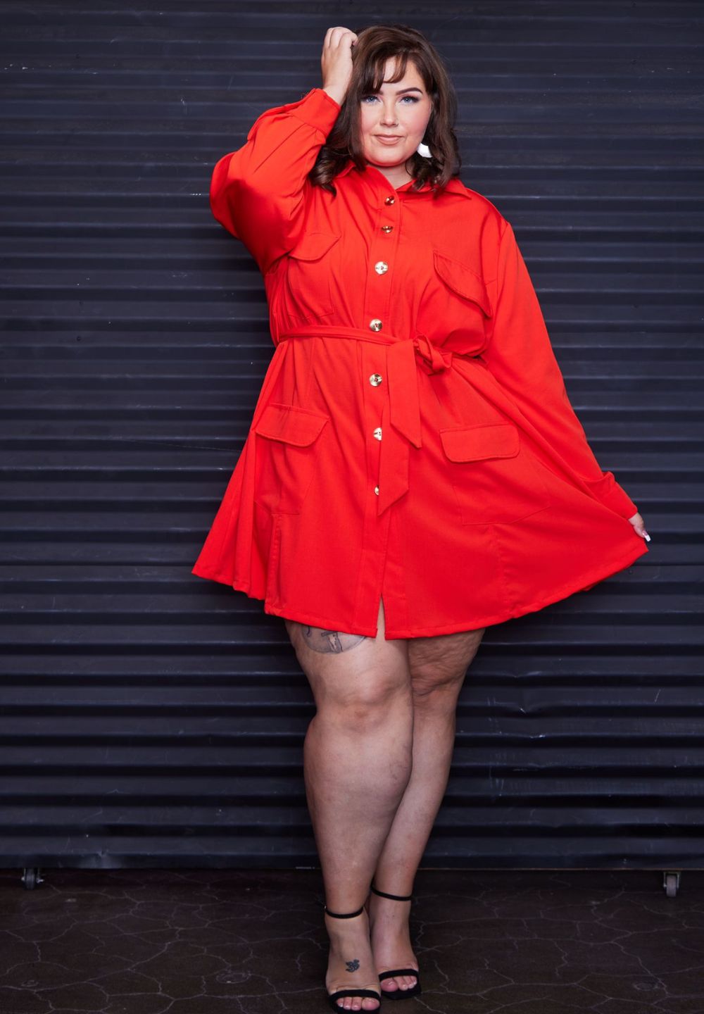 Women's Plus Size Tops | Charly Trench Dress | SWAK Designs