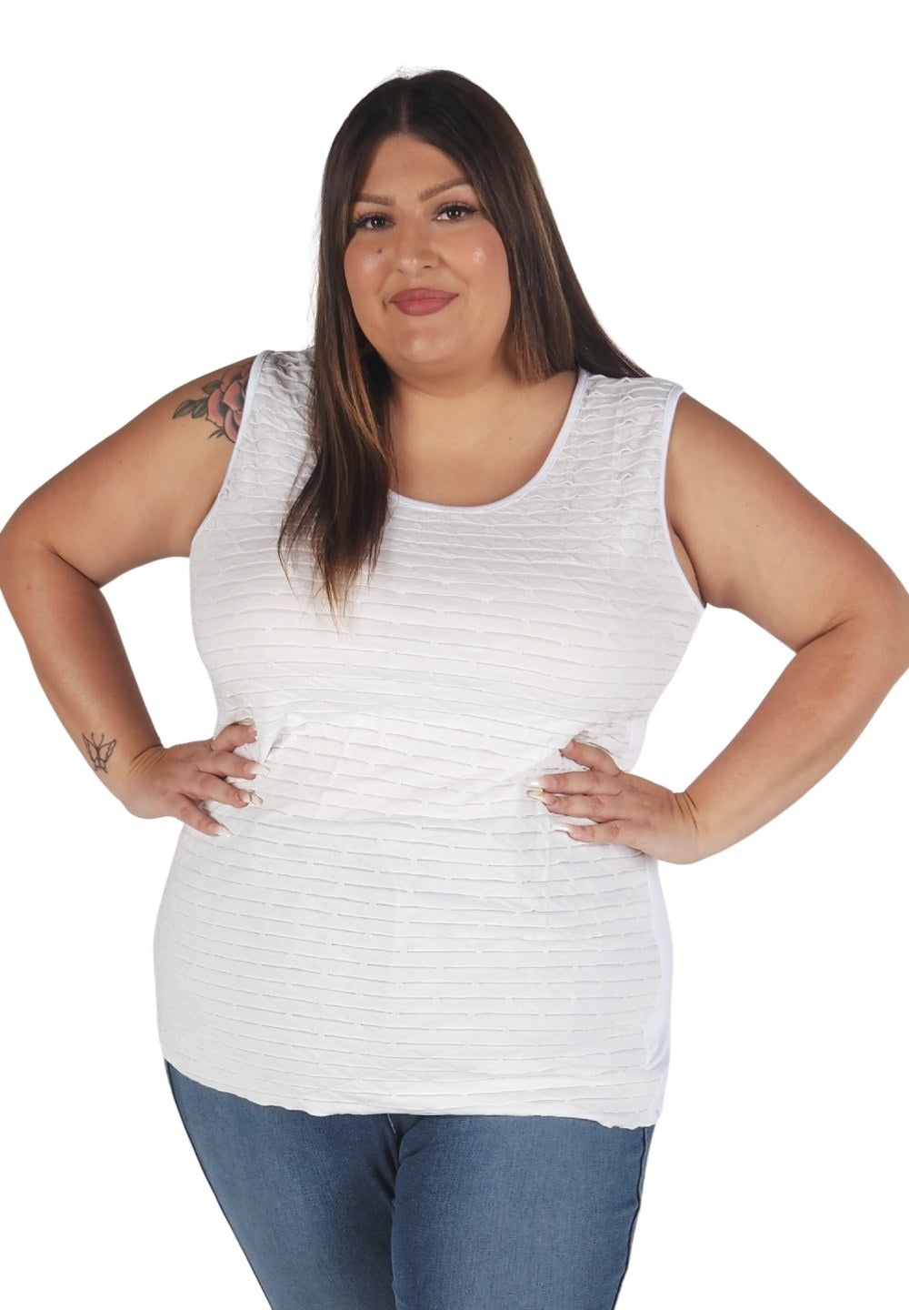 Plus Top Ruffel Women's Plus Size Tops | Remi Ruffle Top | SWAK Designs
