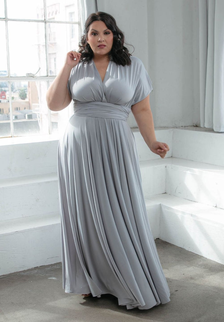 convertible wrap maxi dress Xaqiouau Womens Multiway Convertible Maxi Dress Solid Deep V Neck Wrap Stretchy Long Formal Bridesmaid Dress For Wedding Party Evening Cocktail