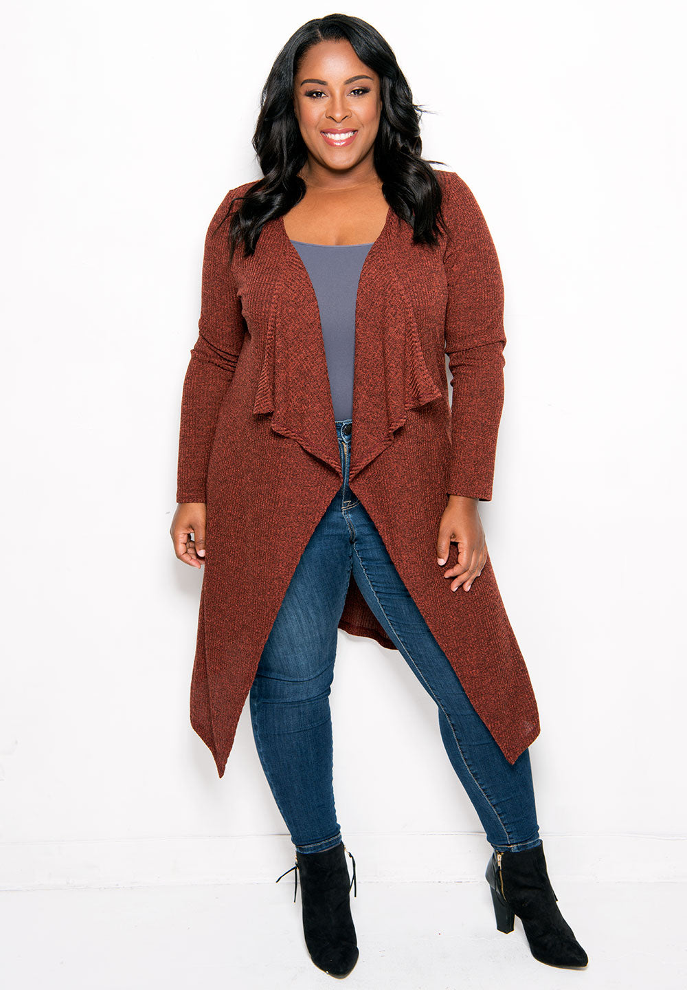 Comfy and Fashionable Plus Size Tops | Jamie Cardigan | Swak Designs ...
